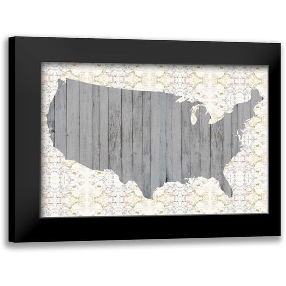 Goldberger, Jennifer 18x13 Black Modern Framed Museum Art Print Titled - Flower Map IV