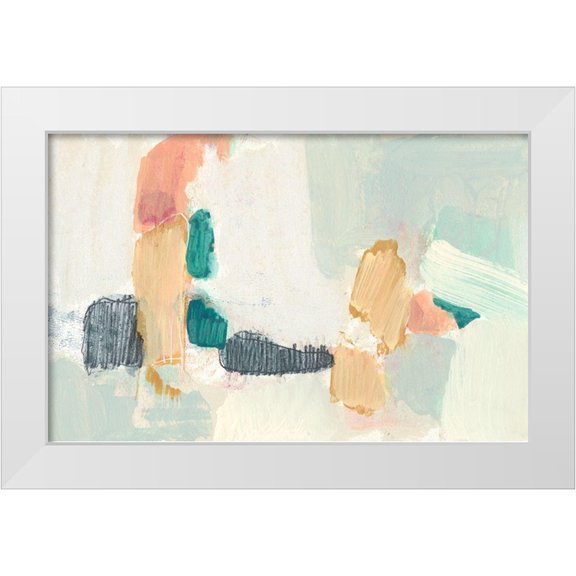 Goldberger, Jennifer 18x13 White Modern Wood Framed Museum Art Print Titled - Confetti Shapes I