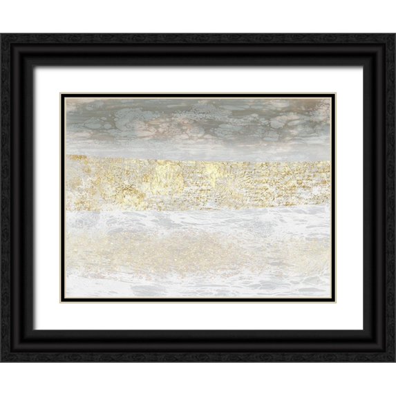 Goldberger, Jennifer 18x15 Black Ornate Wood Framed with Double Matting Museum Art Print Titled - Gilded Textures II