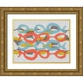 thumbnail image 1 of Goldberger, Jennifer 18x15 Gold Ornate Wood Framed with Double Matting Museum Art Print Titled - Mid Century Pattern II, 1 of 4