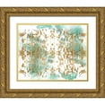 thumbnail image 1 of Goldberger, Jennifer 18x15 Gold Ornate Wood Framed with Double Matting Museum Art Print Titled - Verdant Mirror I, 1 of 4