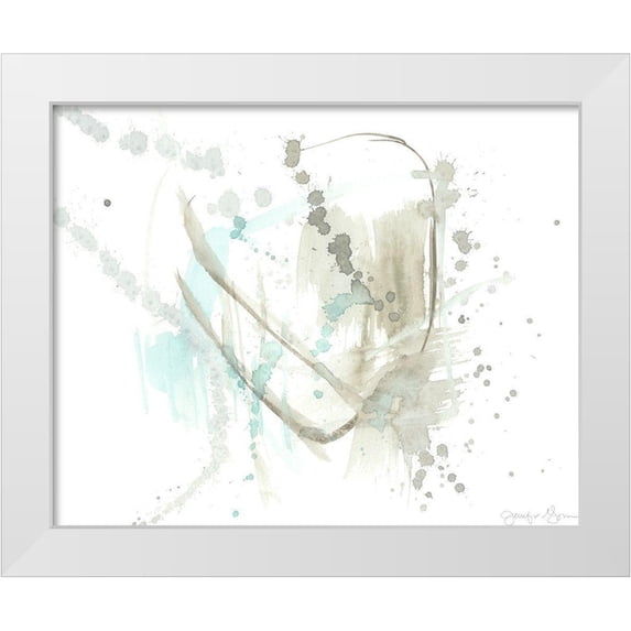 Goldberger, Jennifer 18x15 White Modern Wood Framed Museum Art Print Titled - Minty Taupe II