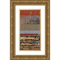 thumbnail image 1 of Goldberger, Jennifer 18x32 Gold Ornate Wood Framed with Double Matting Museum Art Print Titled - Embellished Wax Textures I, 1 of 4