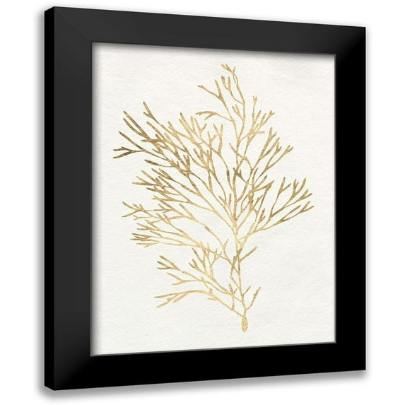 Goldberger, Jennifer 19x24 Black Modern Framed Museum Art Print Titled - Gilded Algae VII