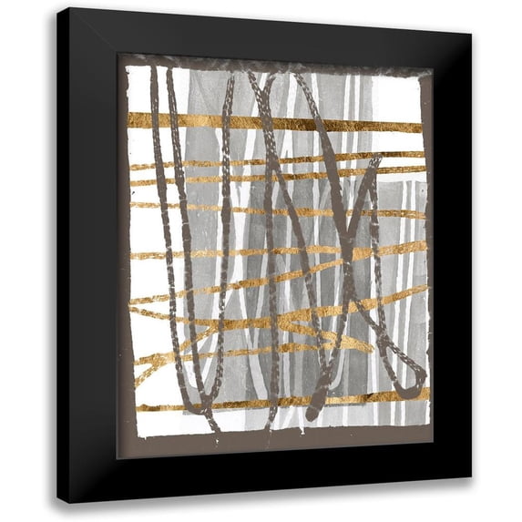 Goldberger, Jennifer 19x24 Black Modern Framed Museum Art Print Titled - Golden Thread I