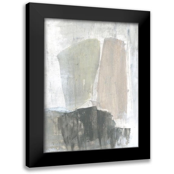 Goldberger, Jennifer 19x24 Black Modern Framed Museum Art Print Titled - Muted Mod Shapes II