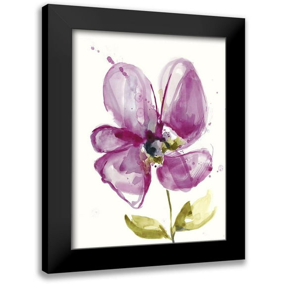 Goldberger, Jennifer 19x24 Black Modern Framed Museum Art Print Titled - Violet Petals II