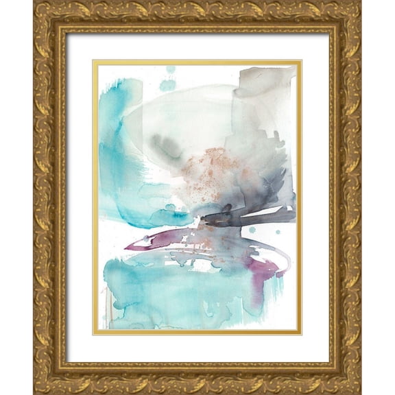 Goldberger, Jennifer 19x24 Gold Ornate Wood Framed with Double Matting Museum Art Print Titled - Coastline Bloom I