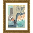 thumbnail image 1 of Goldberger, Jennifer 19x24 Gold Ornate Wood Framed with Double Matting Museum Art Print Titled - Sorbet Abstract II, 1 of 4