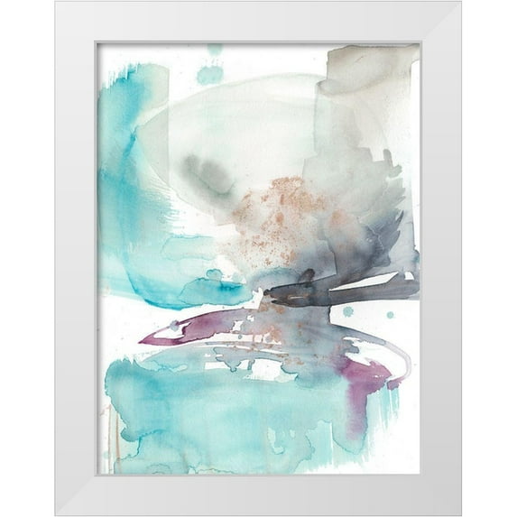 Goldberger, Jennifer 19x24 White Modern Wood Framed Museum Art Print Titled - Coastline Bloom I