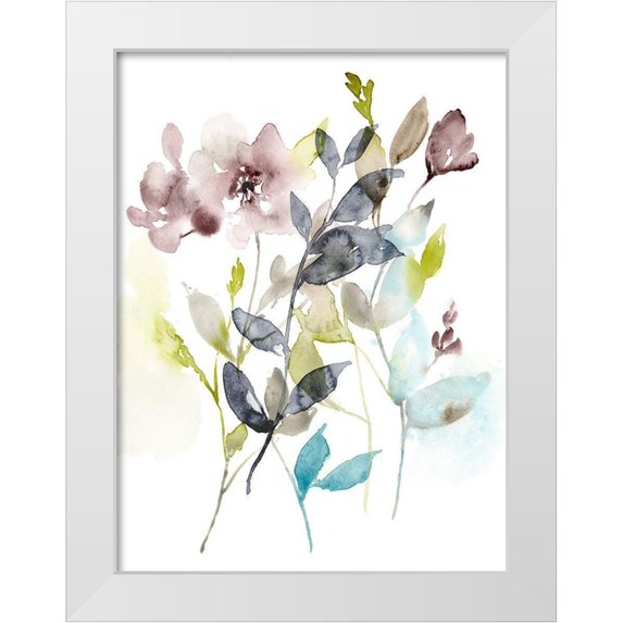 Goldberger, Jennifer 19x24 White Modern Wood Framed Museum Art Print Titled - Flowers in the Mix I
