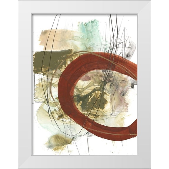 Goldberger, Jennifer 19x24 White Modern Wood Framed Museum Art Print Titled - Rusted Loops II