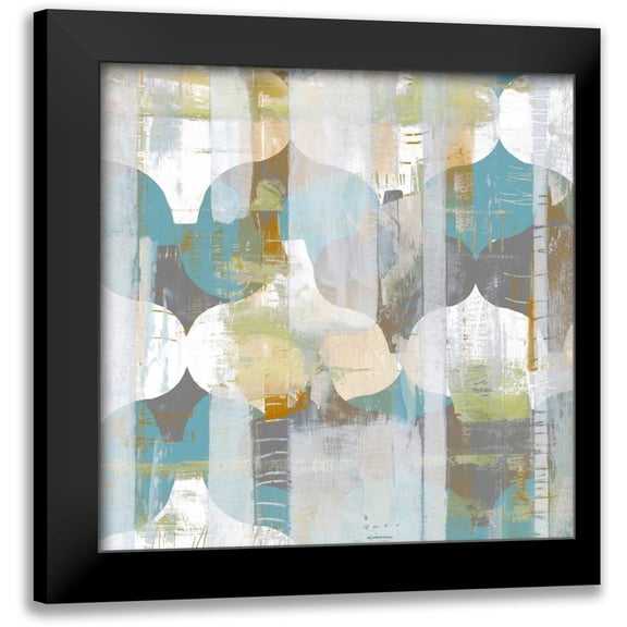 Goldberger, Jennifer 20x20 Black Modern Framed Museum Art Print Titled - Arabesque Abstract I