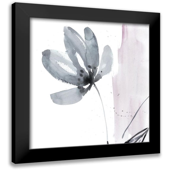 Goldberger, Jennifer 20x20 Black Modern Framed Museum Art Print Titled - Blush Flower Splash I