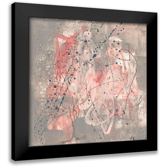 Goldberger, Jennifer 20x20 Black Modern Framed Museum Art Print Titled - Blush Kinesis I