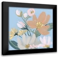 thumbnail image 1 of Goldberger, Jennifer 20x20 Black Modern Framed Museum Art Print Titled - Bouquet on Blue I, 1 of 5