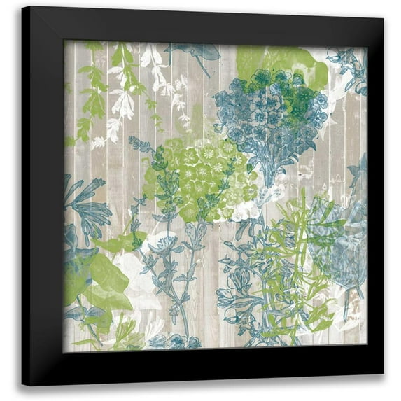 Goldberger, Jennifer 20x20 Black Modern Framed Museum Art Print Titled - Flower Pattern IV