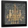 thumbnail image 1 of Goldberger, Jennifer 20x20 Black Modern Framed Museum Art Print Titled - Gilt Chandelier I, 1 of 5