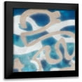 thumbnail image 1 of Goldberger, Jennifer 20x20 Black Modern Framed Museum Art Print Titled - Indigo Tribal III, 1 of 5