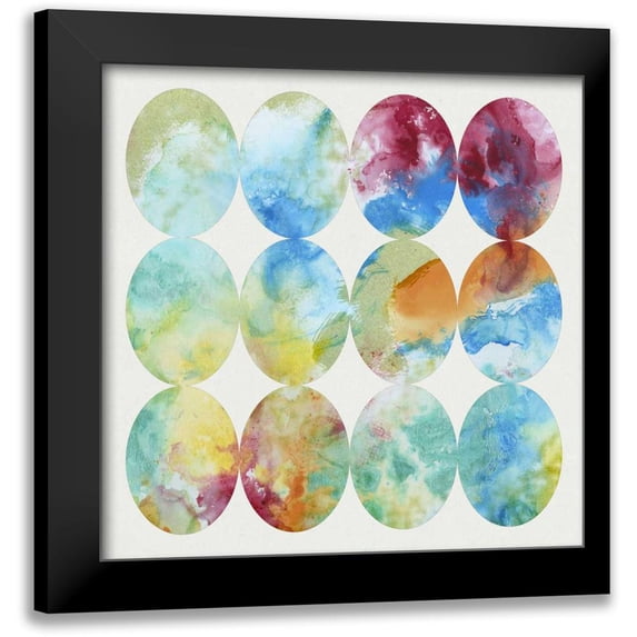 Goldberger, Jennifer 20x20 Black Modern Framed Museum Art Print Titled - Merging Color I