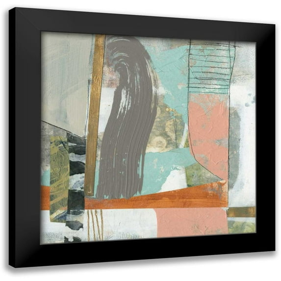 Goldberger, Jennifer 20x20 Black Modern Framed Museum Art Print Titled - Playful Collage II