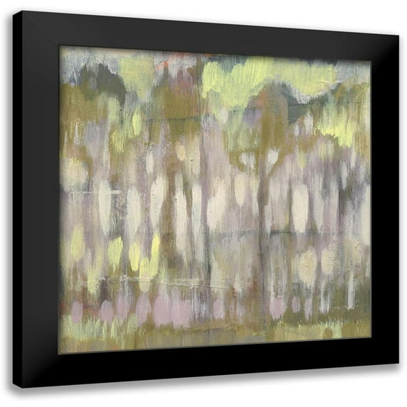 Goldberger, Jennifer 20x20 Black Modern Framed Museum Art Print Titled - Stained Glass Trees II