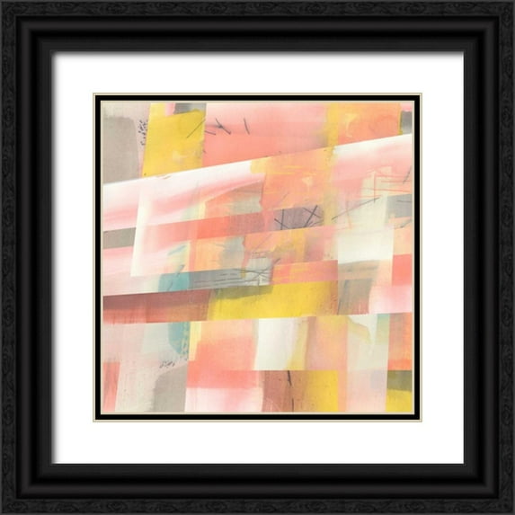 Goldberger, Jennifer 20x20 Black Ornate Wood Framed with Double Matting Museum Art Print Titled - Abstract Weave I