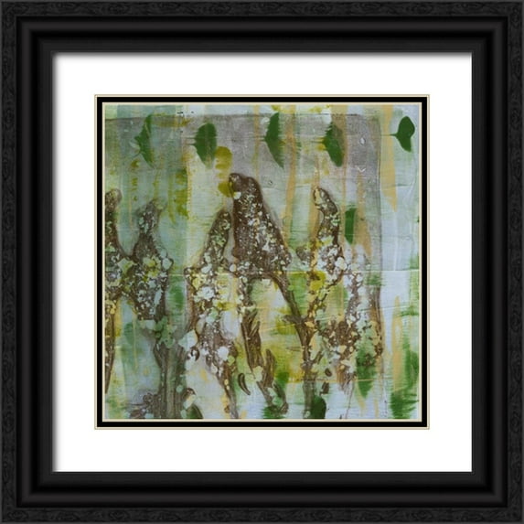 Goldberger, Jennifer 20x20 Black Ornate Wood Framed with Double Matting Museum Art Print Titled - Flower Field II