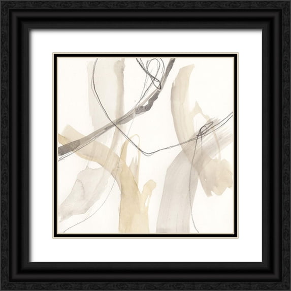 Goldberger, Jennifer 20x20 Black Ornate Wood Framed with Double Matting Museum Art Print Titled - Neutral Momentum I