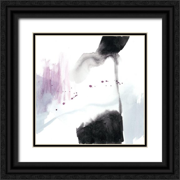 Goldberger, Jennifer 20x20 Black Ornate Wood Framed with Double Matting Museum Art Print Titled - Violet Bloom II