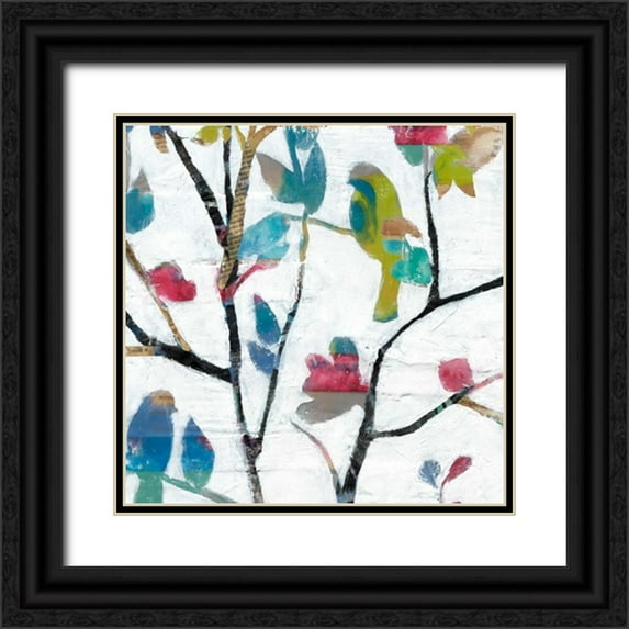 Goldberger, Jennifer 20x20 Black Ornate Wood Framed with Double Matting Museum Art Print Titled - Woodland Story II