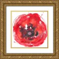 thumbnail image 1 of Goldberger, Jennifer 20x20 Gold Ornate Wood Framed with Double Matting Museum Art Print Titled - Kinetic Poppy II, 1 of 4