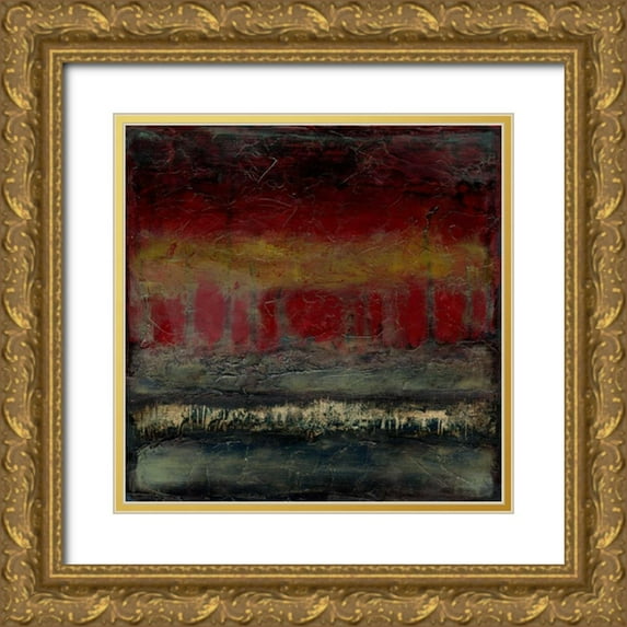Goldberger, Jennifer 20x20 Gold Ornate Wood Framed with Double Matting Museum Art Print Titled - Moonlit Forest II