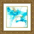 thumbnail image 1 of Goldberger, Jennifer 20x20 Gold Ornate Wood Framed with Double Matting Museum Art Print Titled - Prussian Plume I, 1 of 4