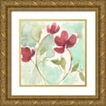 thumbnail image 1 of Goldberger, Jennifer 20x20 Gold Ornate Wood Framed with Double Matting Museum Art Print Titled - Sweetheart Flowers II, 1 of 4