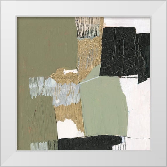 Goldberger, Jennifer 20x20 White Modern Wood Framed Museum Art Print Titled - Custom Olive Black And Gold II