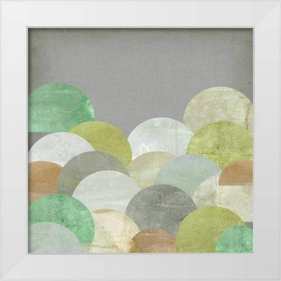 Goldberger, Jennifer 20x20 White Modern Wood Framed Museum Art Print Titled - Scalloped Landscape II