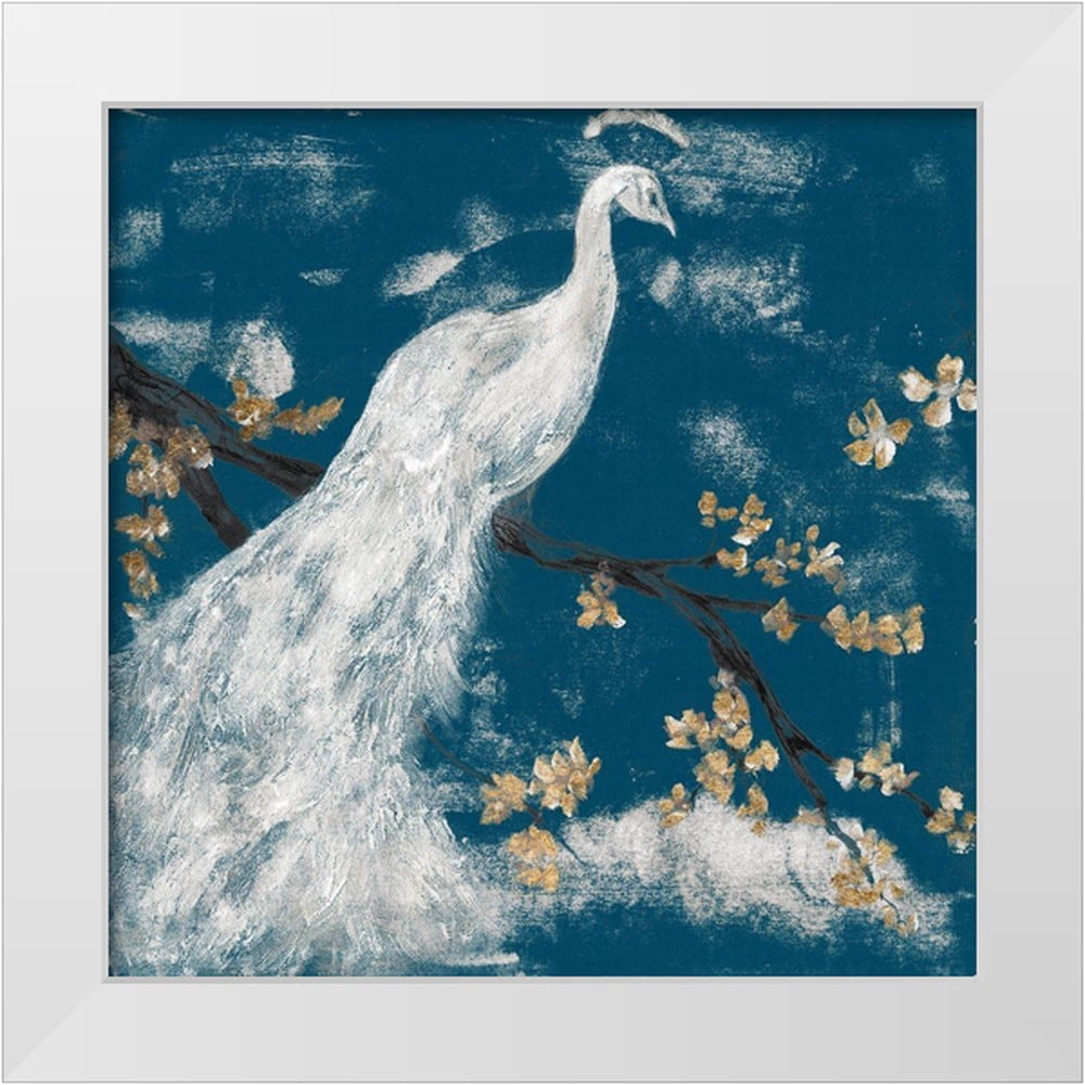 18x42 Gilded Peacock Triptych III By Jennifer Goldberger - Black main image 0