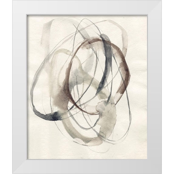 Goldberger, Jennifer 20x23 White Modern Wood Framed Museum Art Print Titled - Spiral Hoops II