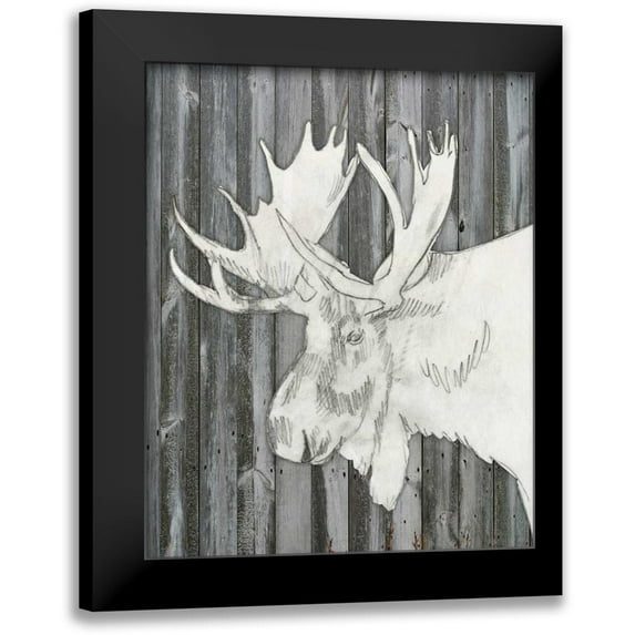 Goldberger, Jennifer 20x24 Black Modern Framed Museum Art Print Titled - Barnwood Lodge Sketch I