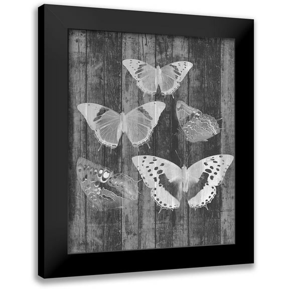 Goldberger, Jennifer 20x24 Black Modern Framed Museum Art Print Titled - Rustic Butterfly Chart II