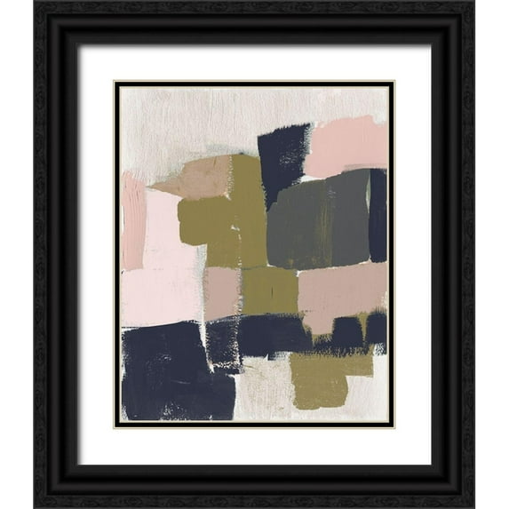 Goldberger, Jennifer 20x24 Black Ornate Wood Framed with Double Matting Museum Art Print Titled - Revised Color Block I