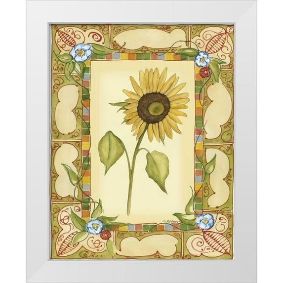 Goldberger, Jennifer 20x24 White Modern Wood Framed Museum Art Print Titled - French Country Sunflower II