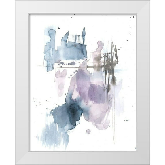 Goldberger, Jennifer 20x24 White Modern Wood Framed Museum Art Print Titled - Violet and Paynes Splash II