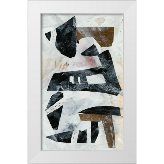 Goldberger, Jennifer 21x32 White Modern Wood Framed Museum Art Print Titled - Tribal Collage II