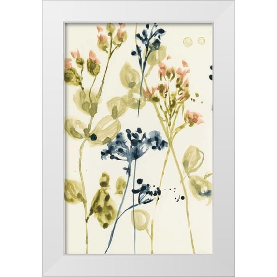 Goldberger, Jennifer 22x32 White Modern Wood Framed Museum Art Print Titled - Blush Buds II