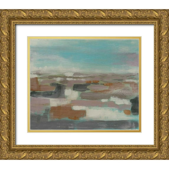 Goldberger, Jennifer 23x20 Gold Ornate Wood Framed with Double Matting Museum Art Print Titled - Sky Field II