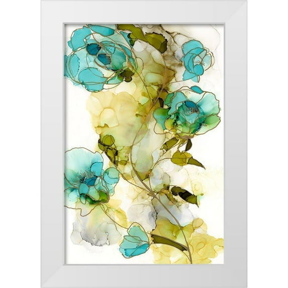 Goldberger, Jennifer 23x32 White Modern Wood Framed Museum Art Print Titled - Flower Facets I