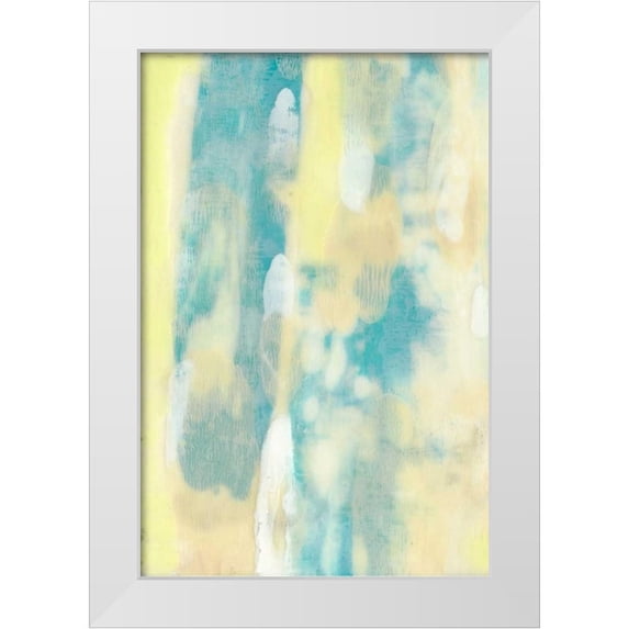 Goldberger, Jennifer 23x32 White Modern Wood Framed Museum Art Print Titled - Turquoise Transparency I