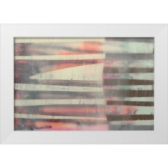 Goldberger, Jennifer 24x17 White Modern Wood Framed Museum Art Print Titled - Lines and Layers I